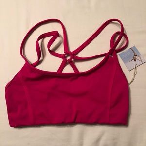 NWT - Onzie Sports/Yoga Circle Back Pink Bra S/M